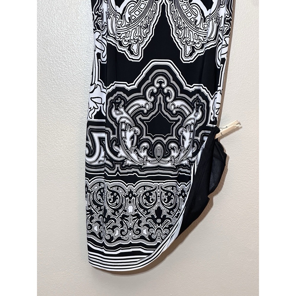 INC International Concepts Black White Paisley Sleeveless Dress Womens Medium - Picture 5 of 6